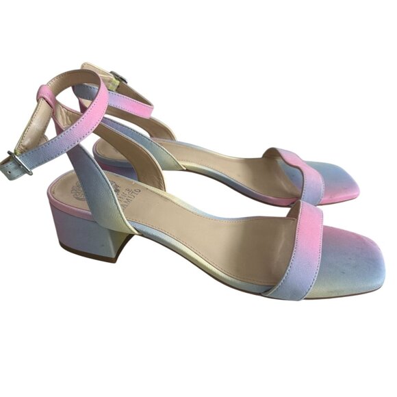 VINCE CAMUTO Pastel Ombré Kitten Heels Sandals Size 8.5 - Picture 2 of 9